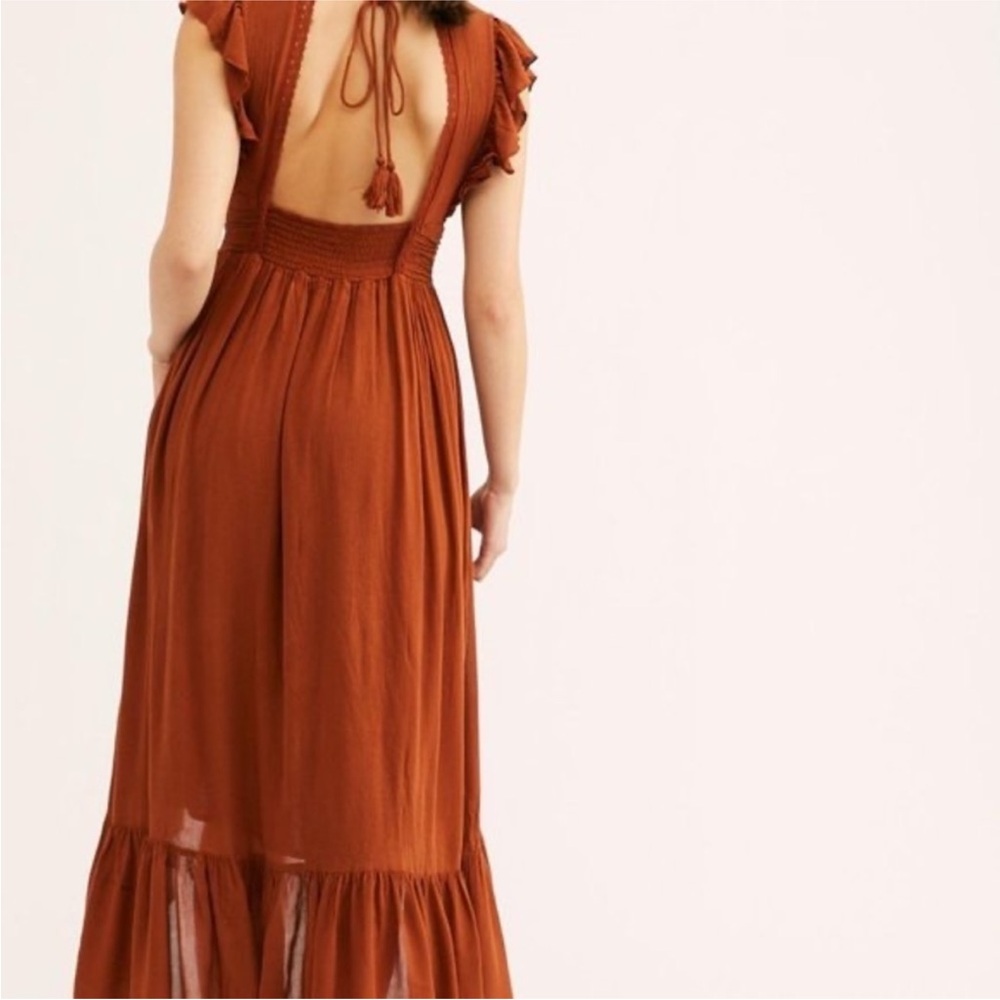 Free People Ada Flutter Sleeve Open Back Dress - image 4